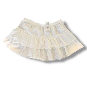 **NWT** John Galt White Tiered Mini Skirt